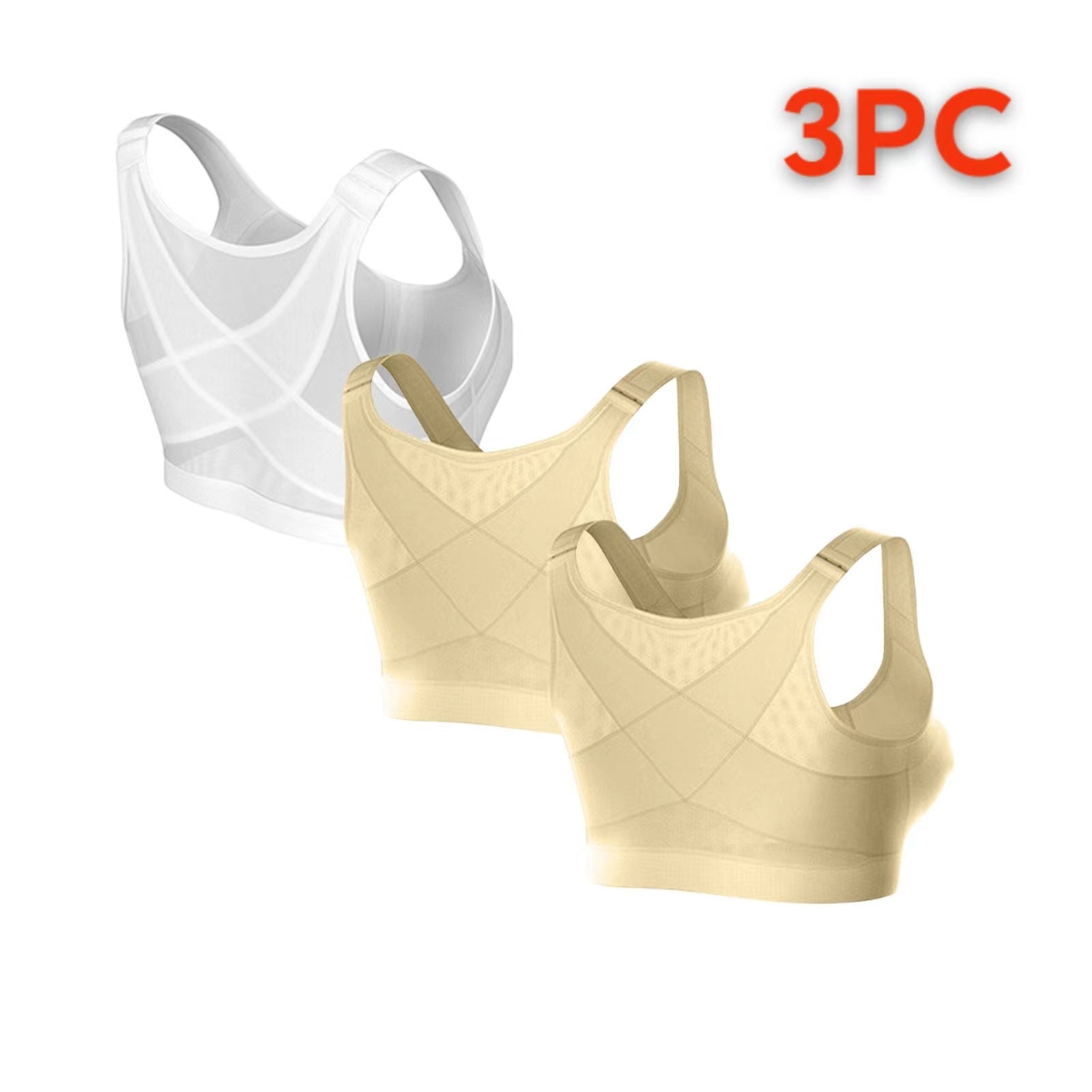 Cross-Border  Large Size Sports Bra Push-Up No Steel Ring No Pad Sports Vest Intimates Corrector Bra