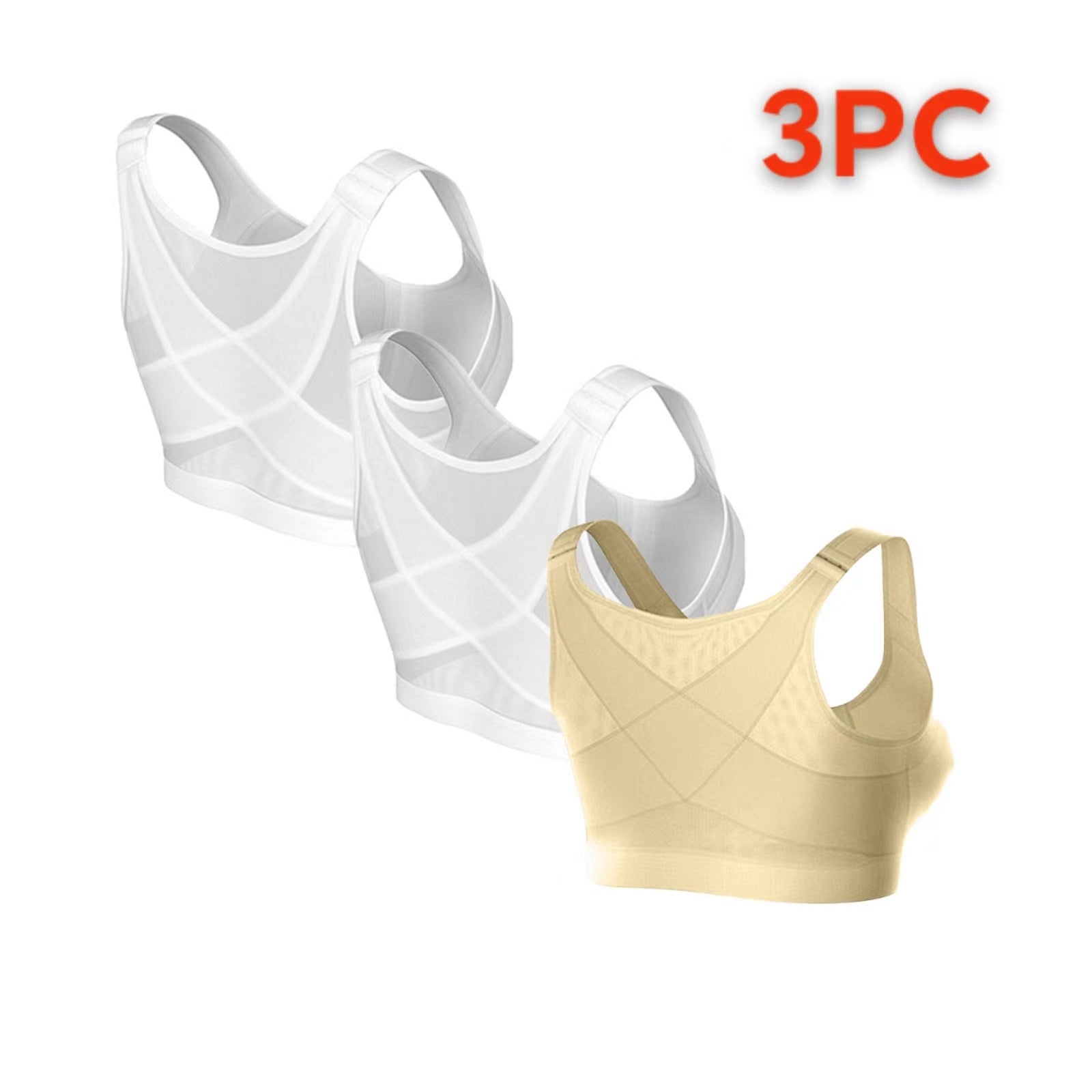 Cross-Border  Large Size Sports Bra Push-Up No Steel Ring No Pad Sports Vest Intimates Corrector Bra