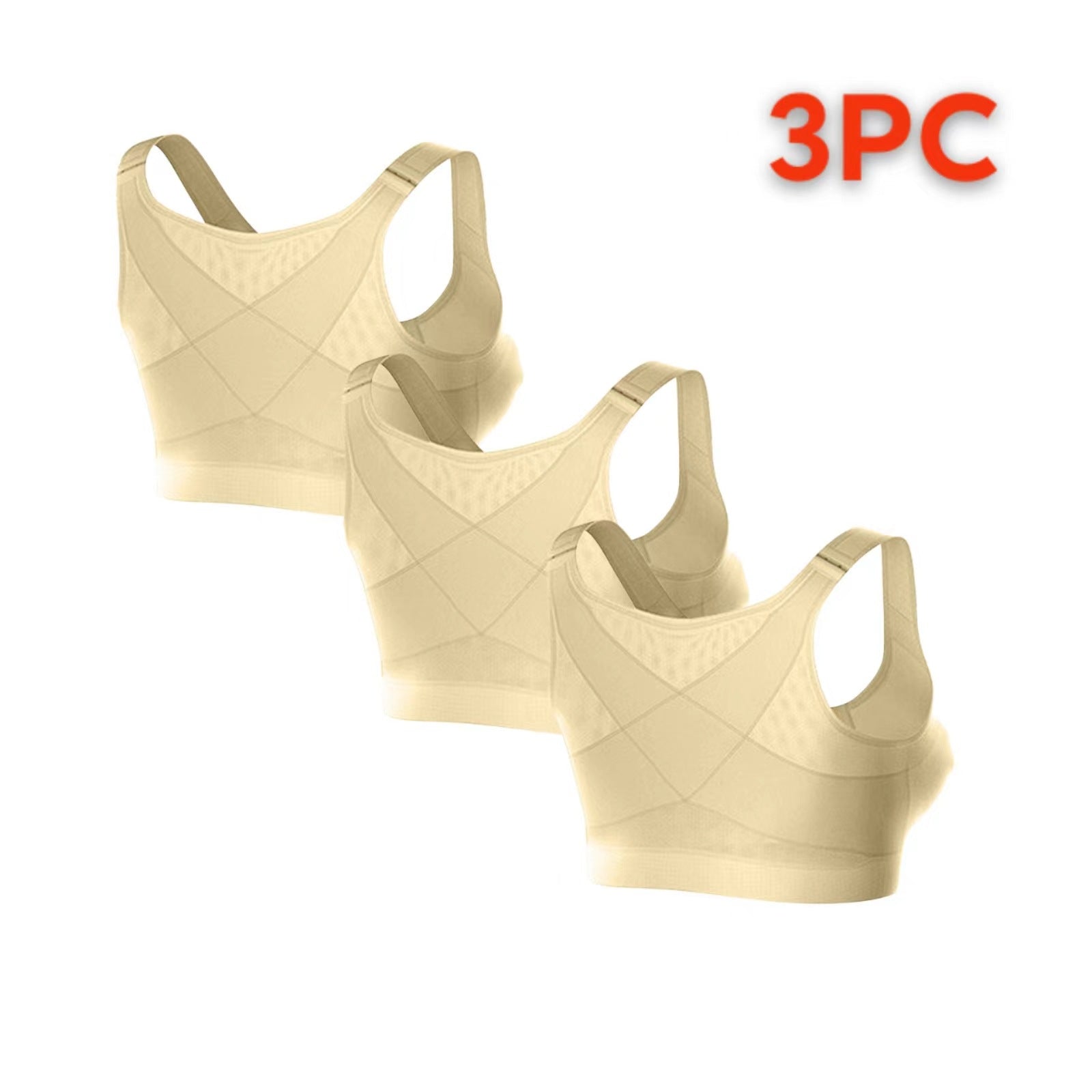 Cross-Border  Large Size Sports Bra Push-Up No Steel Ring No Pad Sports Vest Intimates Corrector Bra