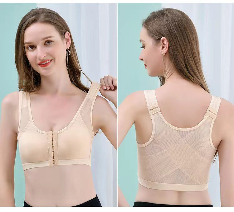 Cross-Border  Large Size Sports Bra Push-Up No Steel Ring No Pad Sports Vest Intimates Corrector Bra